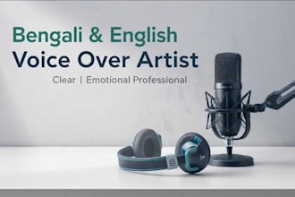 do professional bengali voice over for youtube ,ads, audiobook and story telling
