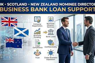 provide new zealand, scotland and UK nominee director services and bank account