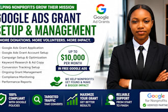 setup google ads grant, manage ad grants for nonprofit