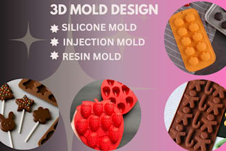 3d printable silicone mold injection mold plastic mold chocolate mold soap mold