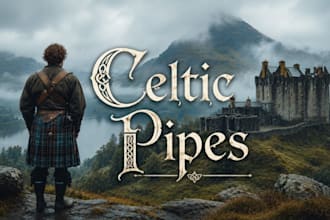 create authentic irish folk music with fiddle, tinwhistle, harp, and bodhrán
