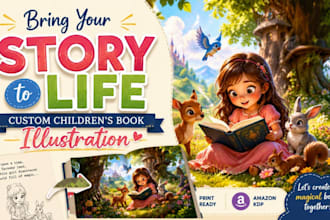 illustrate children book picture book kid illustration storybook custom artwork