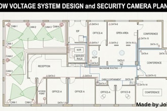 do low voltage system design and security camera plans