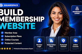 squarespace membership website member area subscription online course setup