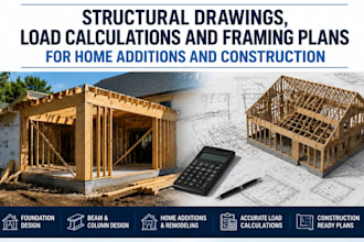 create structural drawings, framing plans and load calculations