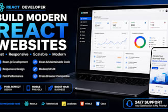 build a modern react landing page or website