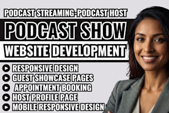 podcast website, podcast landing page, podcast streaming website, podcast show