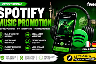 do spotify music promotion in italy and german