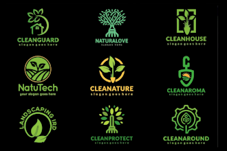make lawn care, landscaping, agriculture and gardening logo design