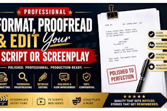 format, proofread, and edit your script or screenplay