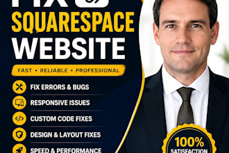 fix squarespace website errors, bugs, layout and responsive issues
