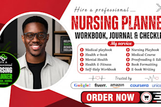 do medical ebook, playbook, workbook, planner and kdp ebook writer