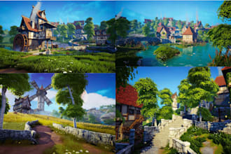 stylized 3d game environment game level design in unreal engine 5