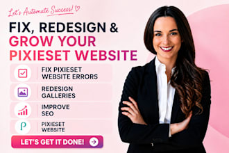 fix pixieset website errors, redesign galleries, improve SEO, pixieset website