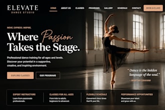 design squarespace choreography website wix dance studio ballet school website