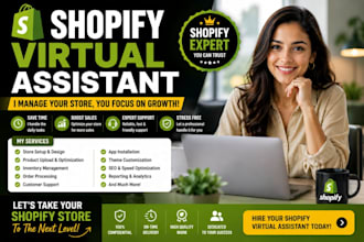 be your shopify virtual assistant shopify store manager and shopify expert