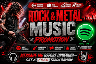 promote your rock metal music on spotify and social media