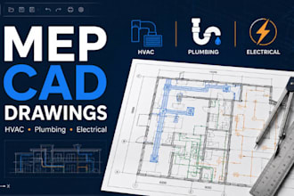 mep drawing, hvac shop drawing, plumbing drawing, electrical drawing