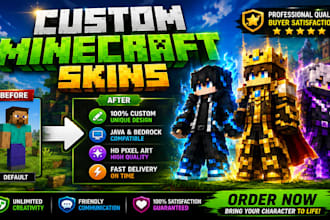 create custom mincraft skin HD minecraft character skin and mob skin