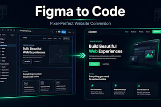 convert figma or psd design to responsive html css react website