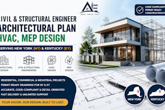 do civil and structural engineer, architectural plan, hvac, mep design in ny ky