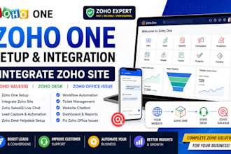 zoho one setup zoho campaign zoho crm zoho desk zoho salesiq zoho sites form