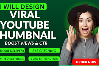 design viral youtube thumbnail for high CTR and more views