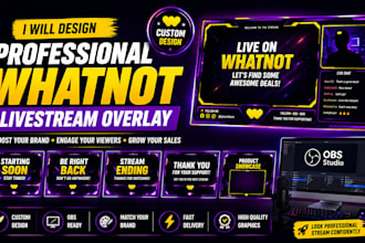 design a professional whatnot livestream overlay