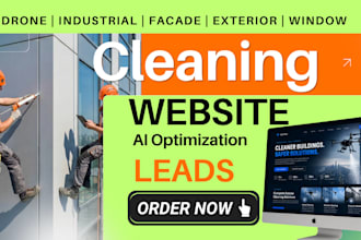 do drone cleaning website roof, window facade cleaning ads pressure washing site