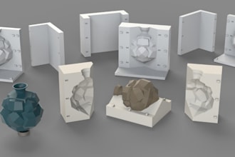 do 3d product injection mold solidworks plastic mold slip casting cad stl design