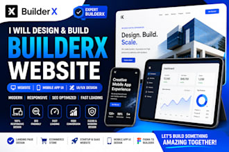 build builderx website landing page ecommerce store app ui ux responsive seo