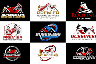design a professional roofing, construction, and home logo