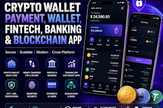 build crypto wallet app, payment, wallet, fintech, banking and blockchain app