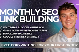 do monthly SEO link building through blogger outreach