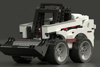create custom lego moc,technic, architecture, vehicle,truck,building instruction
