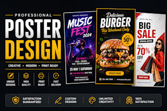 design creative and professional posters