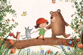 children book illustration and children book illustration