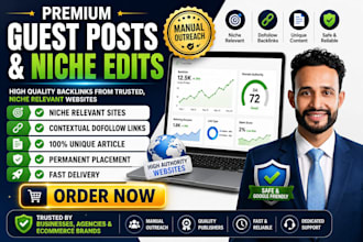publish niche relevant guest posts on trusted websites