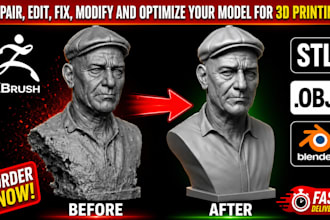 fix, repair and optimize stl file for 3d printing and mesh repair