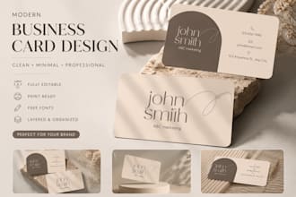 create a clean and minimalist business card design