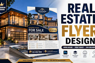 design real estate flyer property brochure design open house flyer design