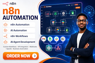 build n8n ai agent, n8n automation, n8n workflow and ai workflow automation