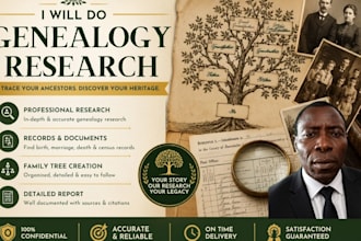 research your family and create a family tree chart