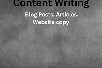 write engaging blog posts and website content
