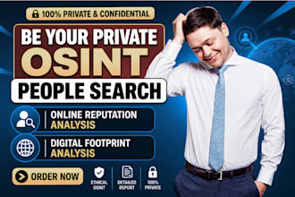 do private osint people search, online reputation analysis and digital footprint