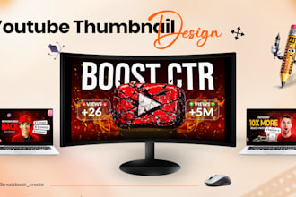 design creative youtube thumbnail