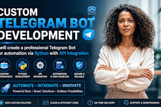 create a professional telegram bot automation with python and API integration