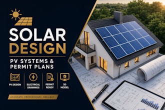 design professional solar pv system, electrical drawings and autocad drawing
