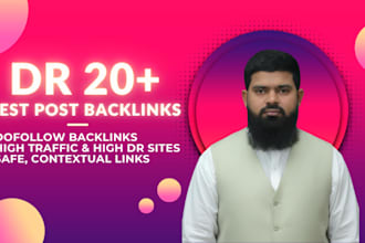 build high DR guest post backlinks up to dr90 for SEO ranking