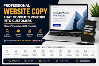 write professional website content and landing page copy for your busines